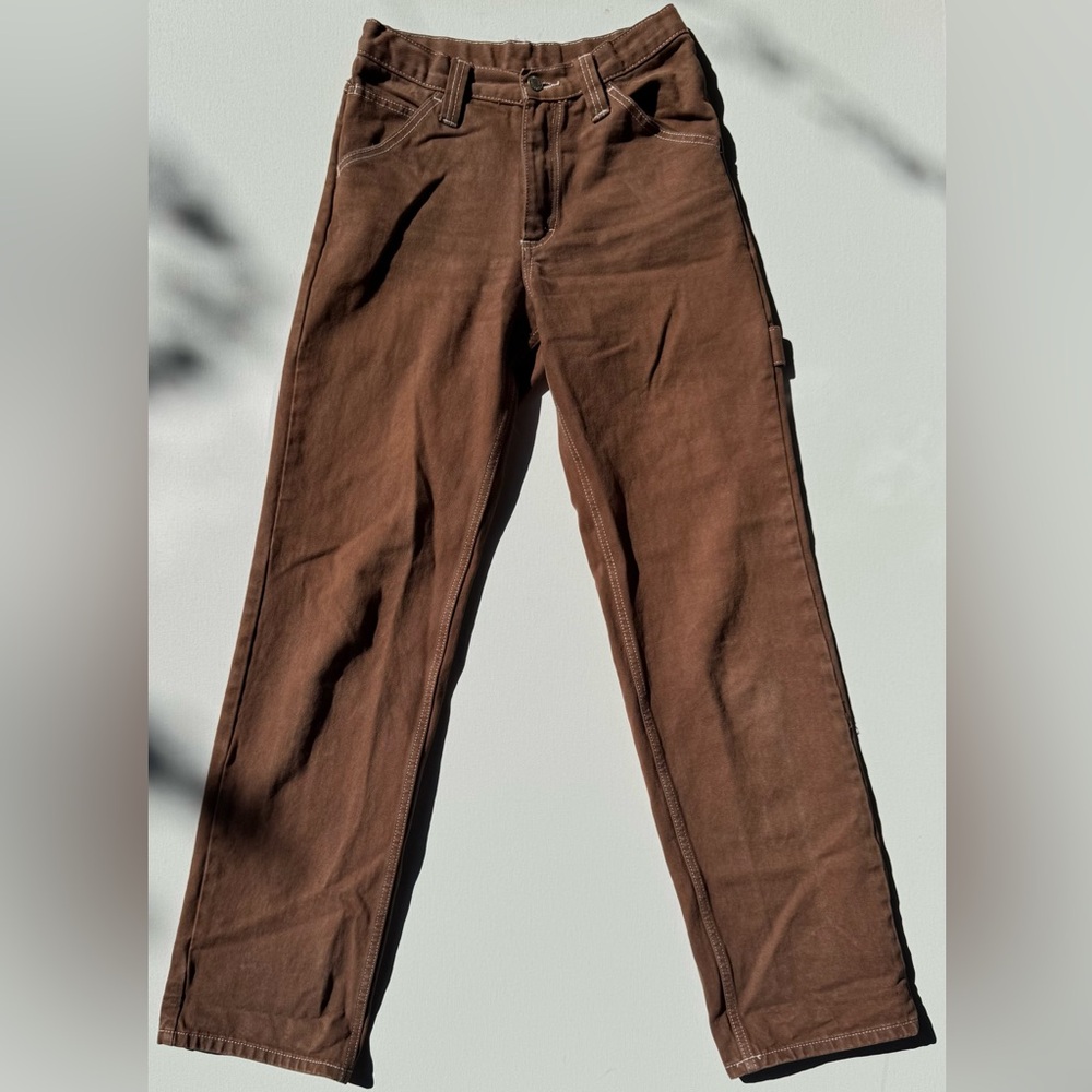 Brandy Melville - Brown Straight-Leg CargoJeans
